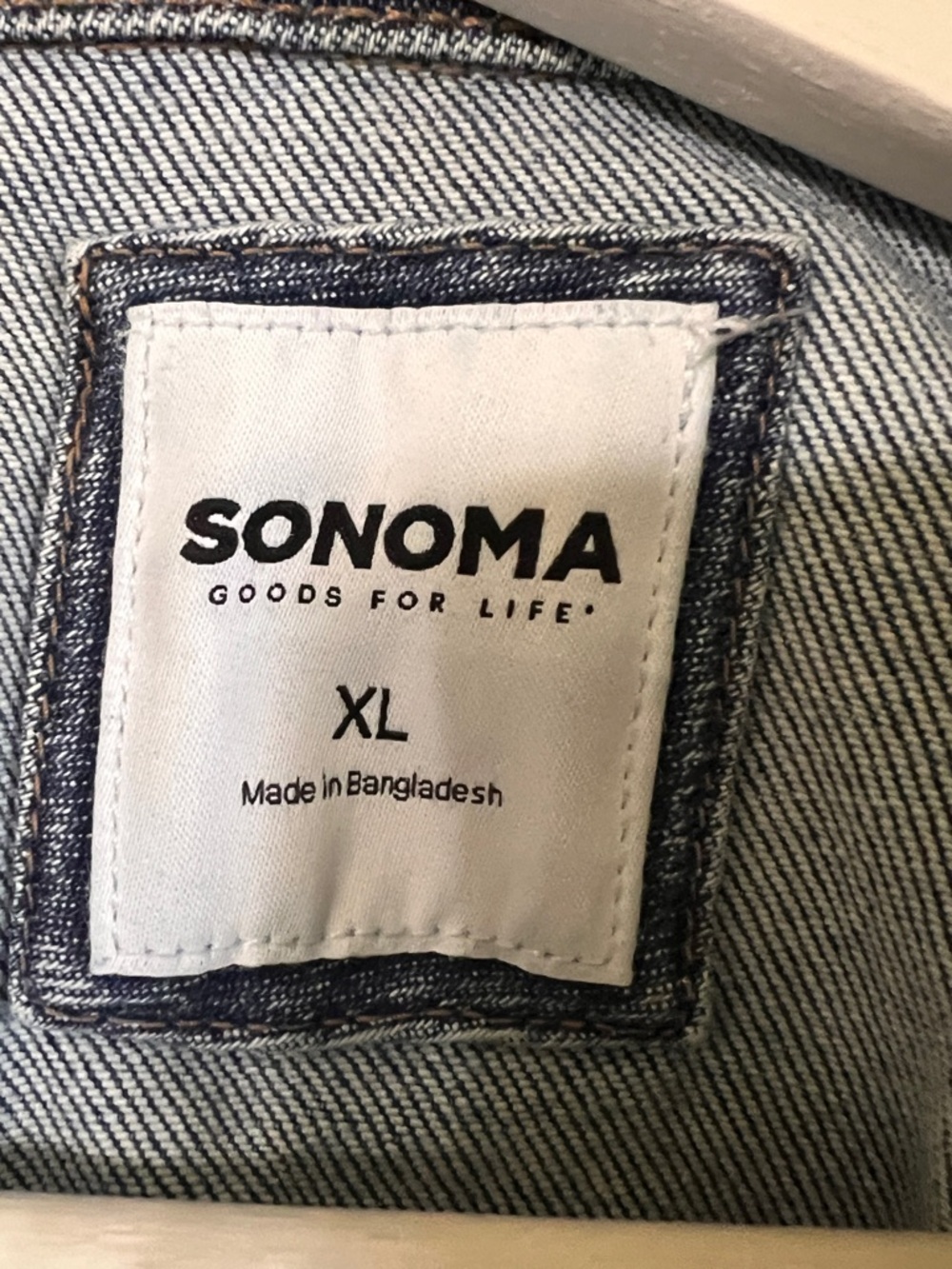 Sonoma Faded Blue Acid Wash Denim Jacket - Picture 9 of 10